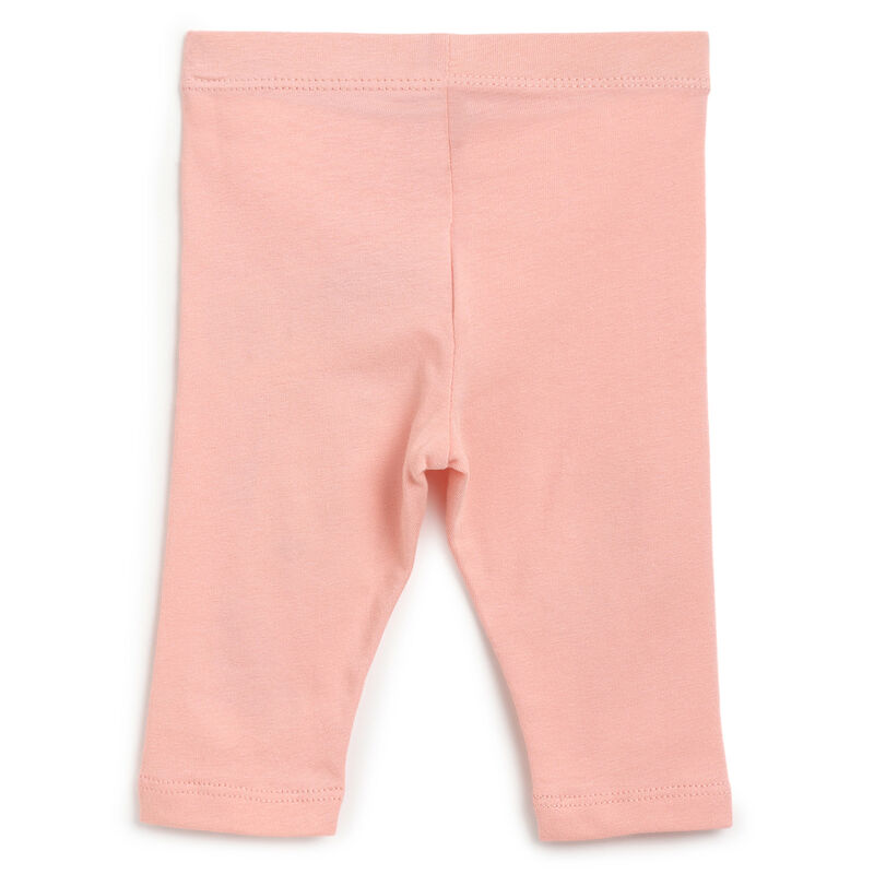 Girls Medium Pink Printed Leggings image number null